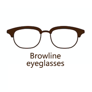 Browline eyeglasses