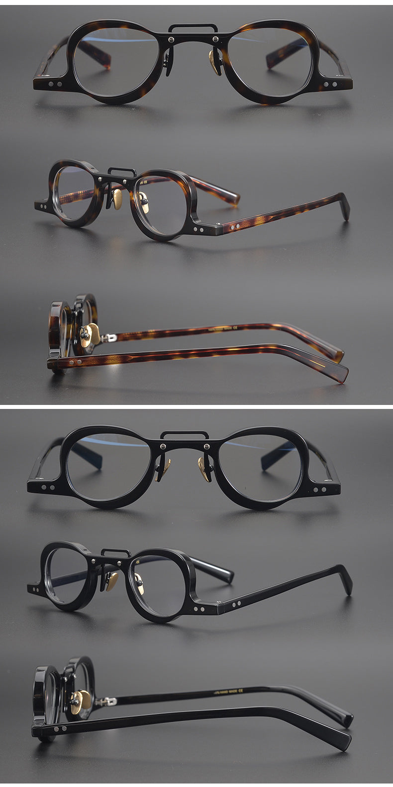 High myopia glasses light round frame literary and artistic personality glasses frame presbyopia filter blue light