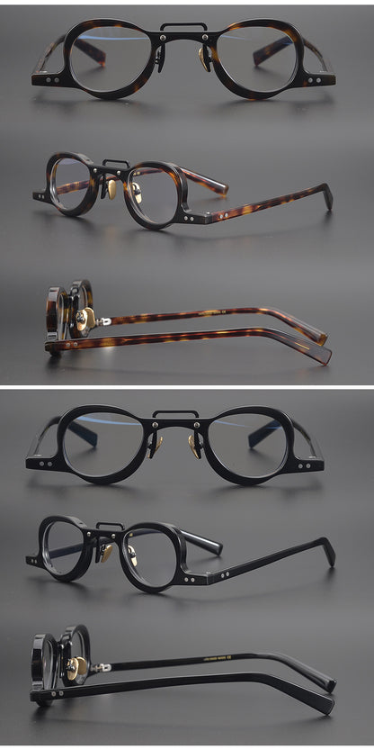 High myopia glasses light round frame literary and artistic personality glasses frame presbyopia filter blue light