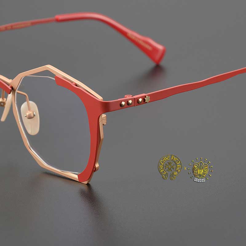 Polygonal glasses irregular personalized glasses frames myopia glasses presbyopia anti-blue light photochromic lenses