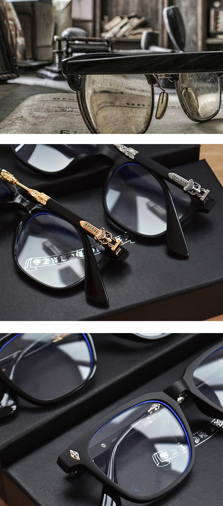 Jay Chou star glasses black glasses large frame decorative glasses myopia anti blue light presbyopia non-degree glasses