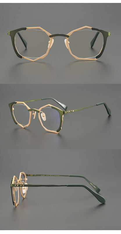 Polygonal glasses irregular personalized glasses frames myopia glasses presbyopia anti-blue light photochromic lenses