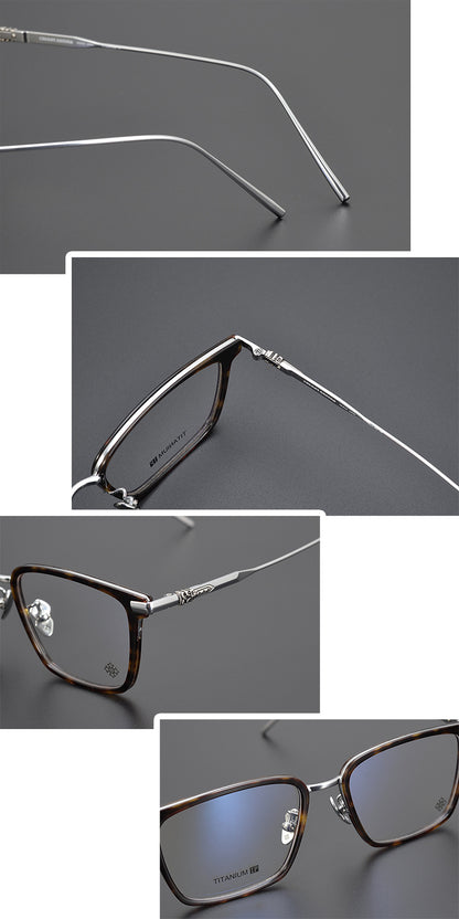 Chrome Hearts Titanium Glasses Large Frame Black Glasses Myopia Presbyopia Anti-Blue Light Glasses