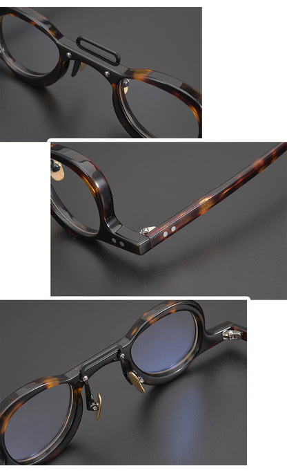 High myopia glasses light round frame literary and artistic personality glasses frame presbyopia filter blue light