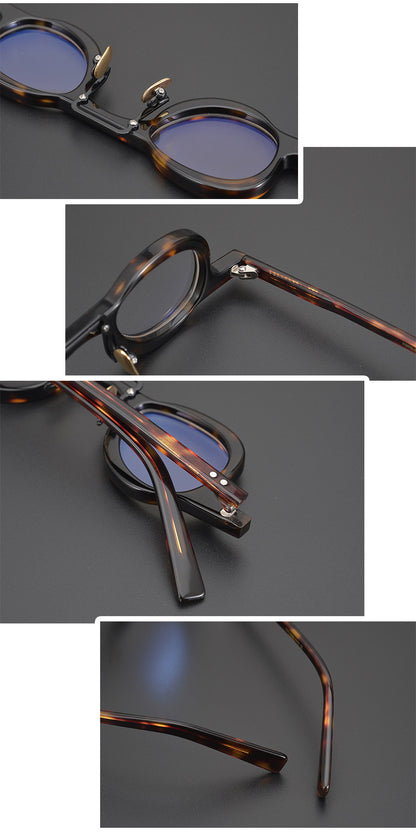 High myopia glasses light round frame literary and artistic personality glasses frame presbyopia filter blue light