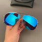 Motorcycle retro sunglasses UV440 fashionable half-frame glasses anti-blue light goggles myopia reading glasses