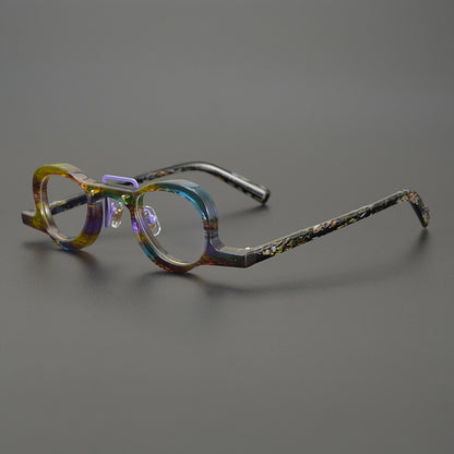 High myopia glasses light round frame literary and artistic personality glasses frame presbyopia filter blue light