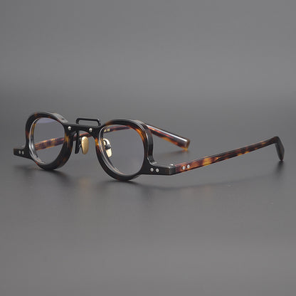 High myopia glasses light round frame literary and artistic personality glasses frame presbyopia filter blue light