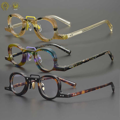 High myopia glasses light round frame literary and artistic personality glasses frame presbyopia filter blue light