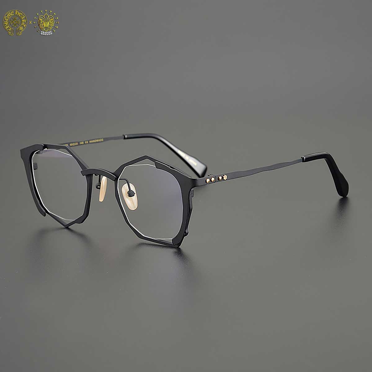 Polygonal glasses irregular personalized glasses frames myopia glasses presbyopia anti-blue light photochromic lenses